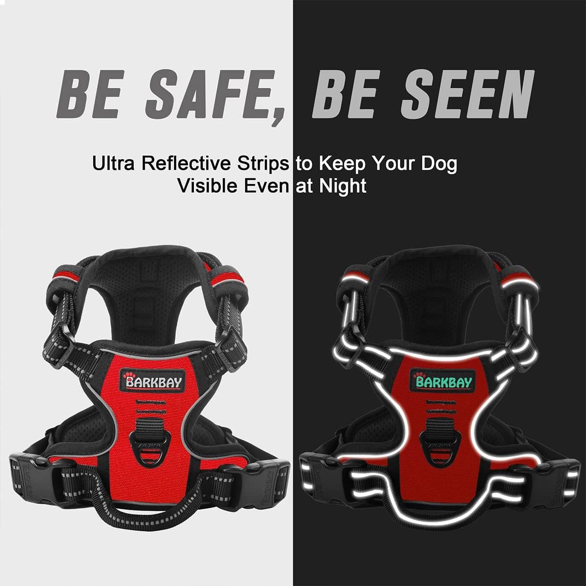 No - Pull Dog Harness – Front Clip, Reflective, Heavy Duty with Handle for Large Dogs - Paw Fit Gears